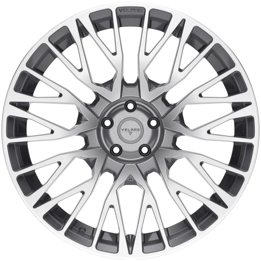 22 INCH VELARE VLR01 PLATINUM GREY POLISHED ALLOY WHEEL (Set of 4) Position 2