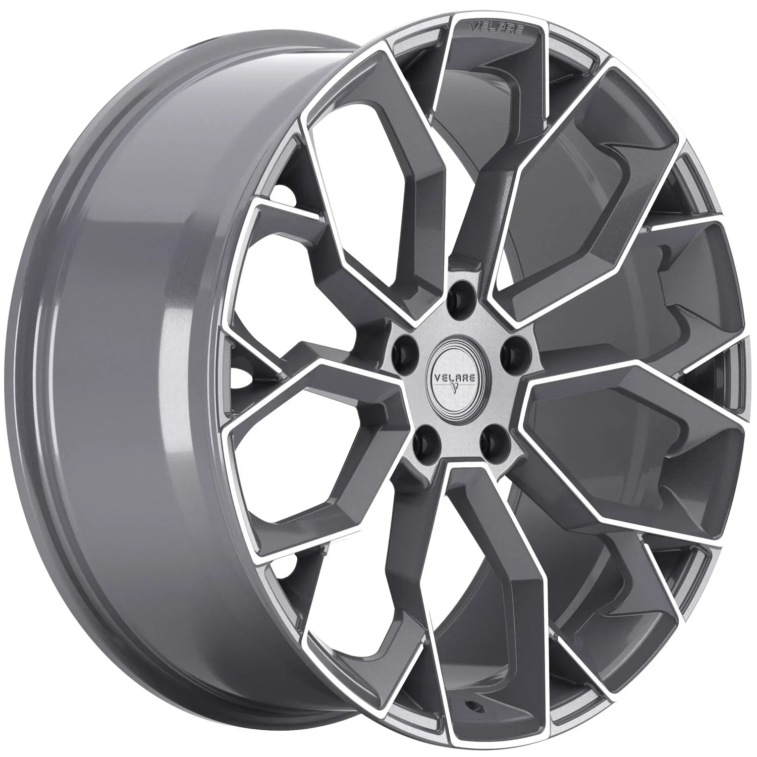 22 INCH VELARE VLR15 PLATINUM GREY POLISHED ALLOY WHEEL (Set of 4) Position 3