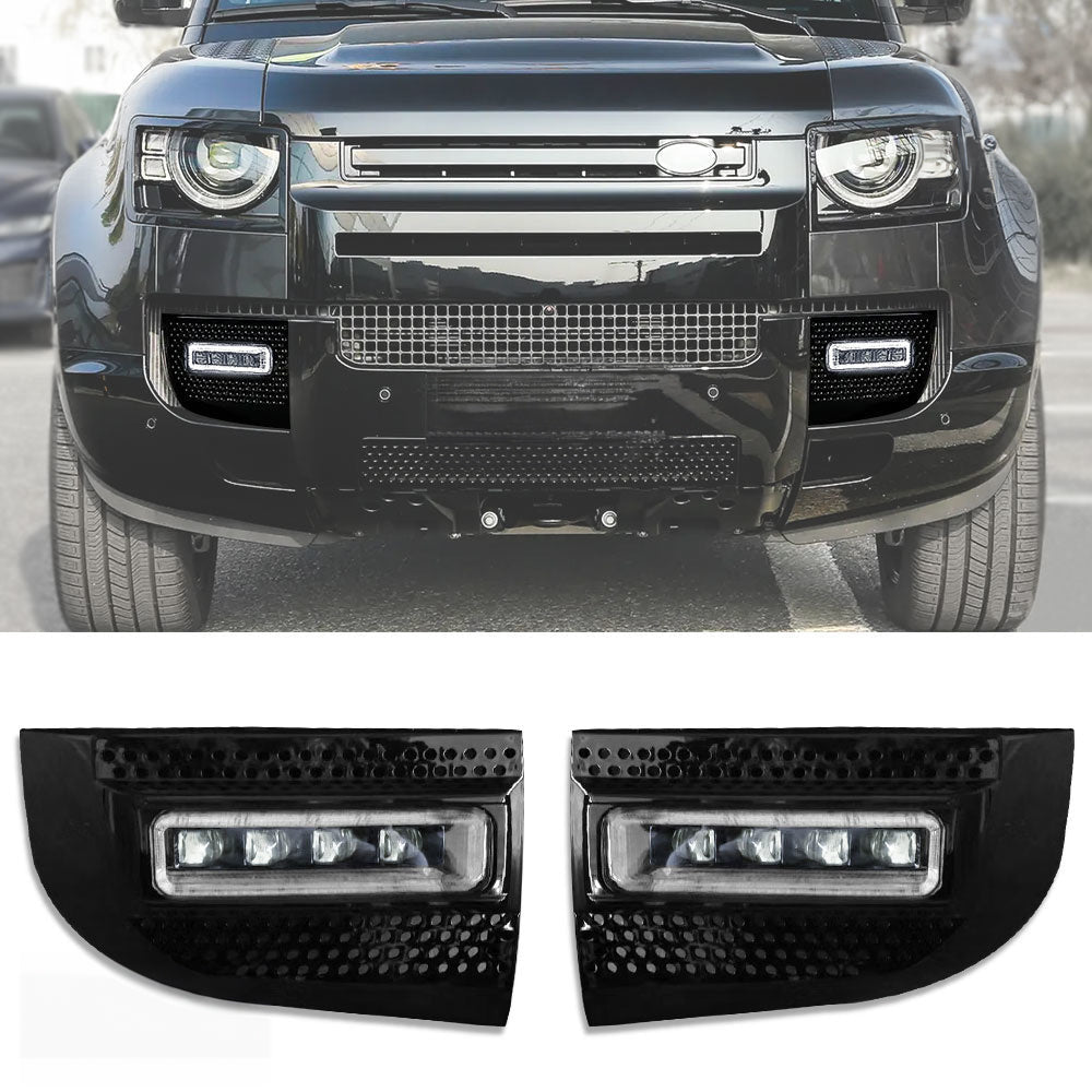 Defender L663 Triple DRL Fog Lights Position 1