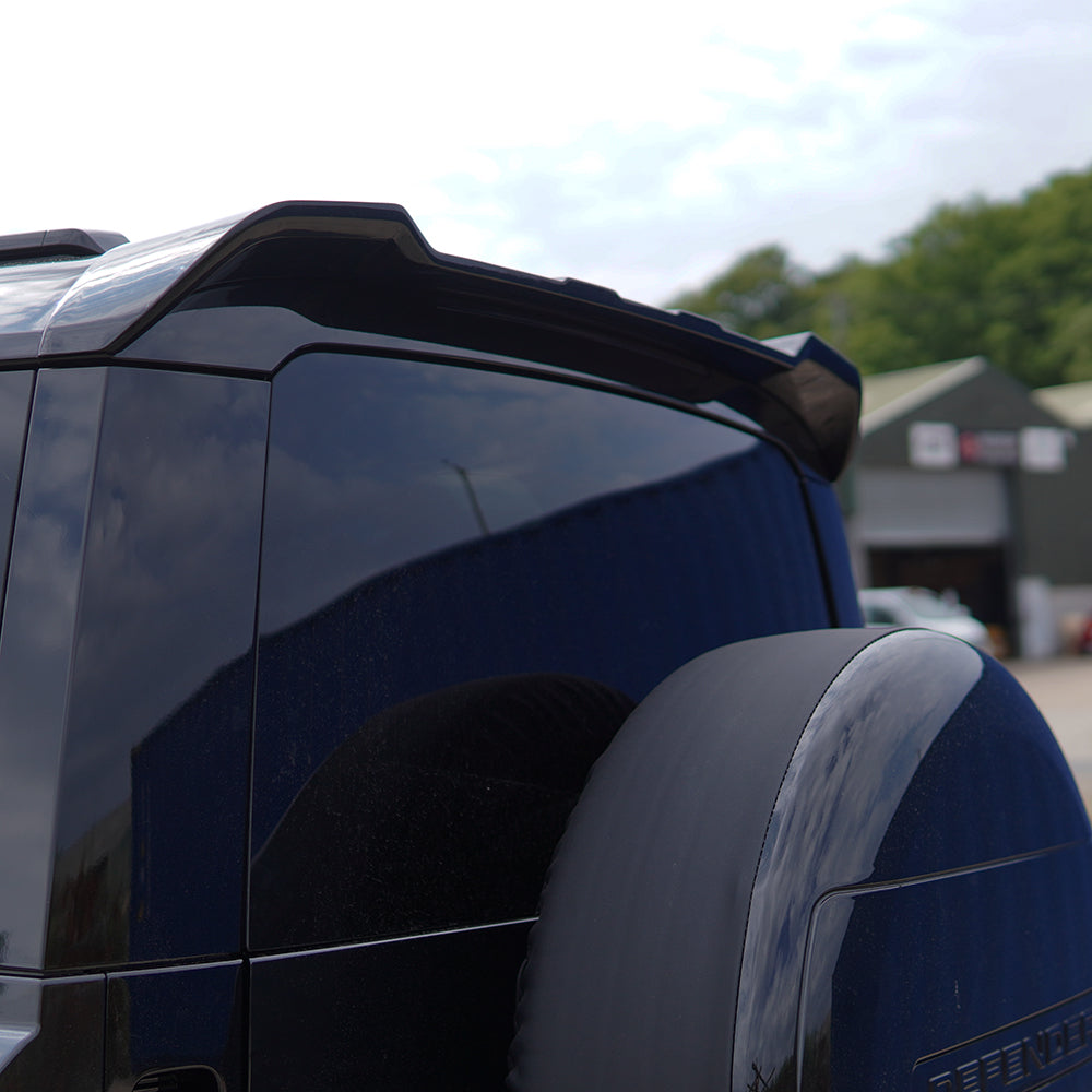 Defender L663 Gloss Black Roof Spoiler Position 2