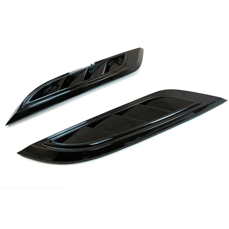 Defender L663 Gloss Black Raised Bonnet Inserts V3 Position 1