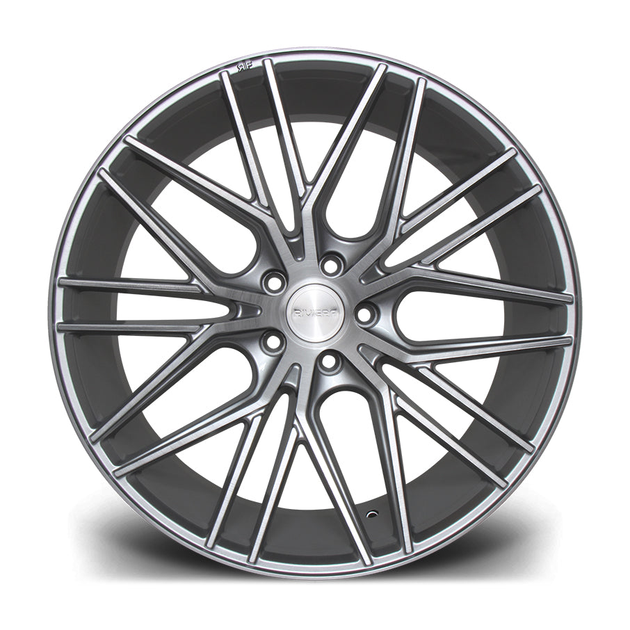 22 INCH RIVIERA RV130 SILVER BRUSHED ALLOY WHEEL (SET OF 4) Position 2