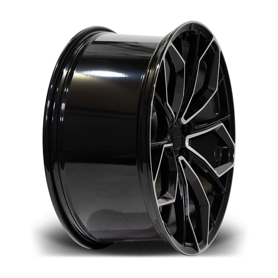22 INCH RIVIERA RV133 BLACK POLISHED ALLOY WHEEL (SET OF 4) Position 3