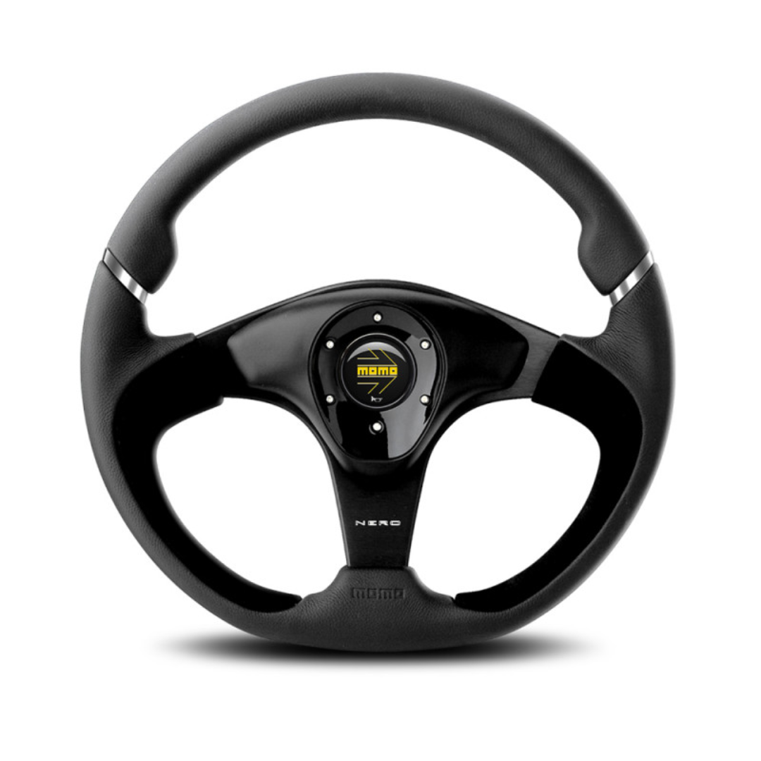 MOMO Nero Steering Wheel - Black Leather 350mm Position 1