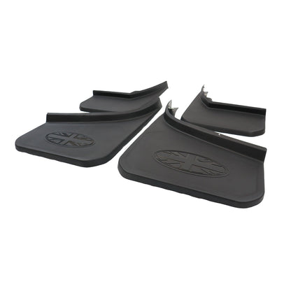 Defender L663 Front &amp; Rear Union Jack Mud Flap Kit Position 3