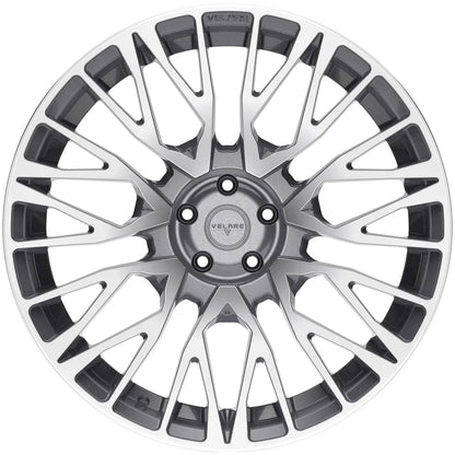 22 INCH VELARE VLR01 PLATINUM GREY POLISHED ALLOY WHEEL (Set of 4) Position 2