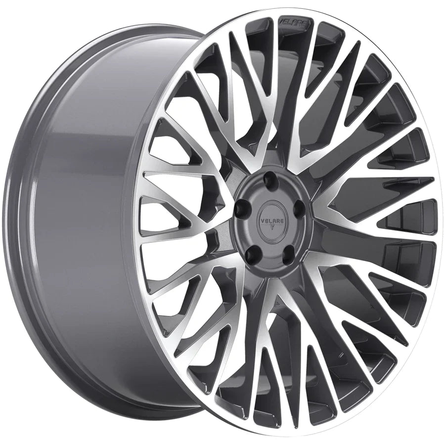 22 INCH VELARE VLR01 PLATINUM GREY POLISHED ALLOY WHEEL (Set of 4) Position 3