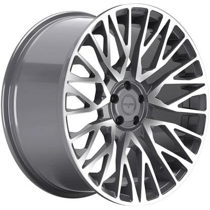 22 INCH VELARE VLR01 PLATINUM GREY POLISHED ALLOY WHEEL (Set of 4) Position 3