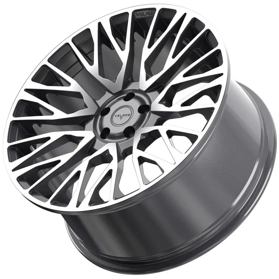 22 INCH VELARE VLR01 PLATINUM GREY POLISHED ALLOY WHEEL (Set of 4) Position 4