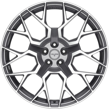 22 INCH VELARE VLR02 PLATINUM GREY POLISHED ALLOY WHEEL (Set of 4) Position 2