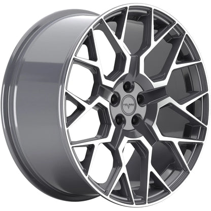 22 INCH VELARE VLR02 PLATINUM GREY POLISHED ALLOY WHEEL (Set of 4) Position 3
