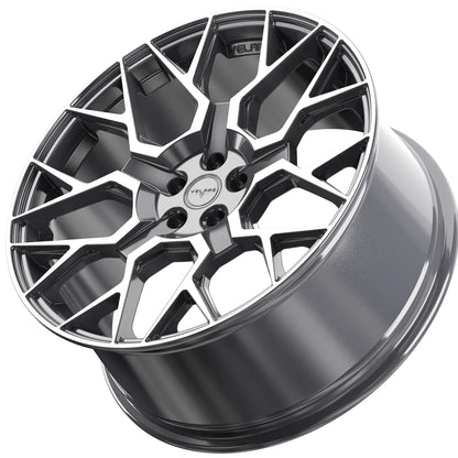 22 INCH VELARE VLR02 PLATINUM GREY POLISHED ALLOY WHEEL (Set of 4) Position 4