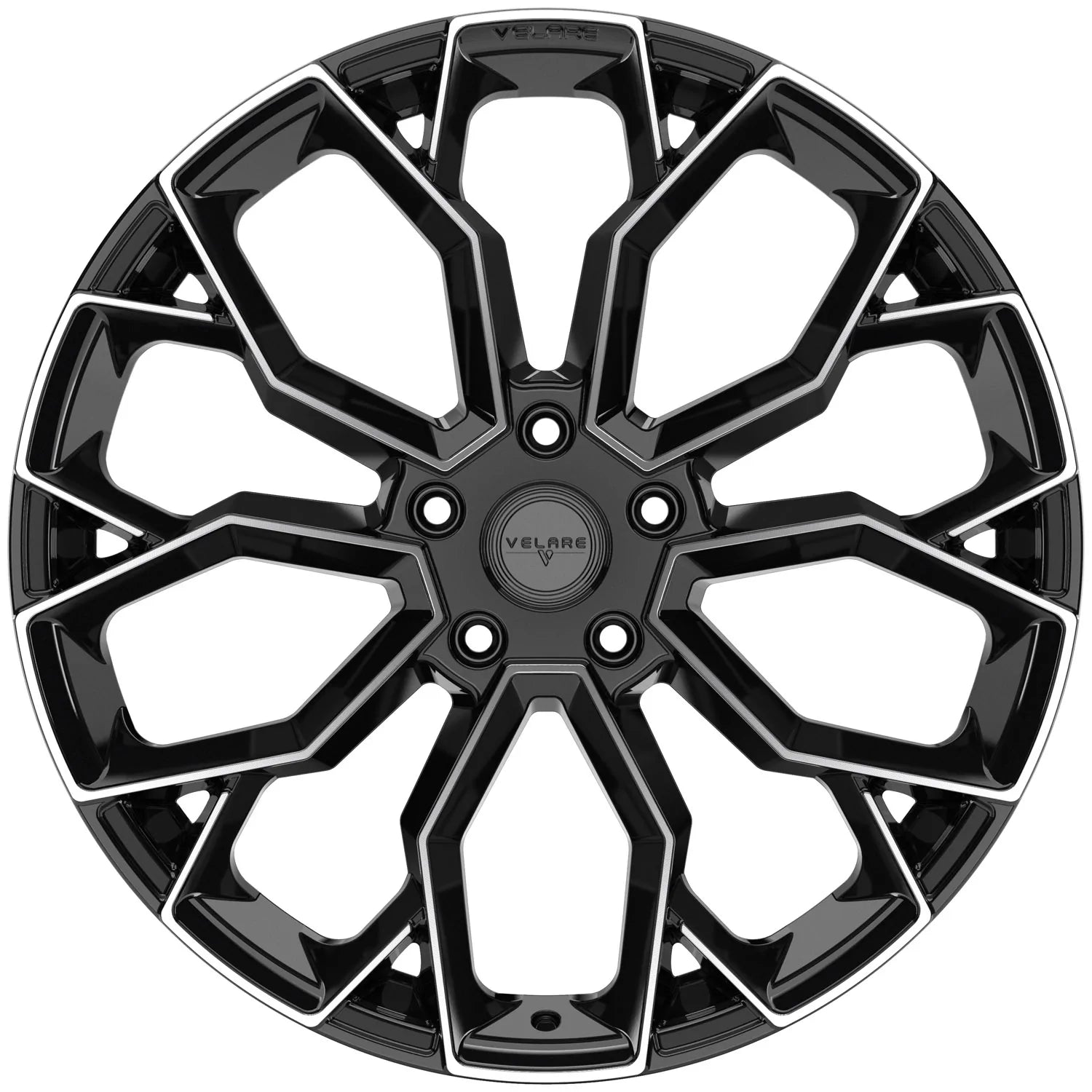 22 INCH VELARE VLR15 DIAMOND BLACK POLISHED ALLOY WHEEL (Set of 4) Position 2