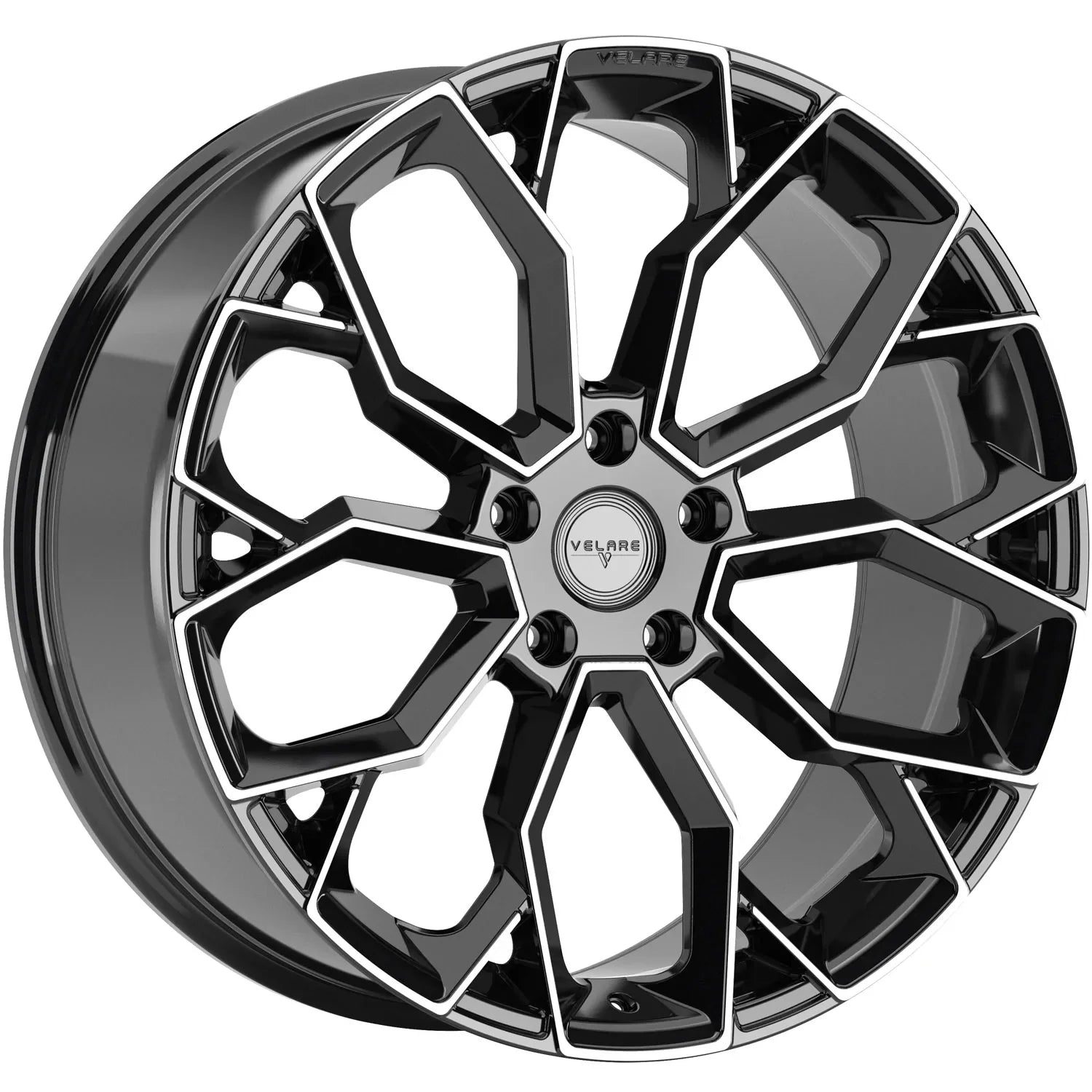 22 INCH VELARE VLR15 DIAMOND BLACK POLISHED ALLOY WHEEL (Set of 4) Position 1