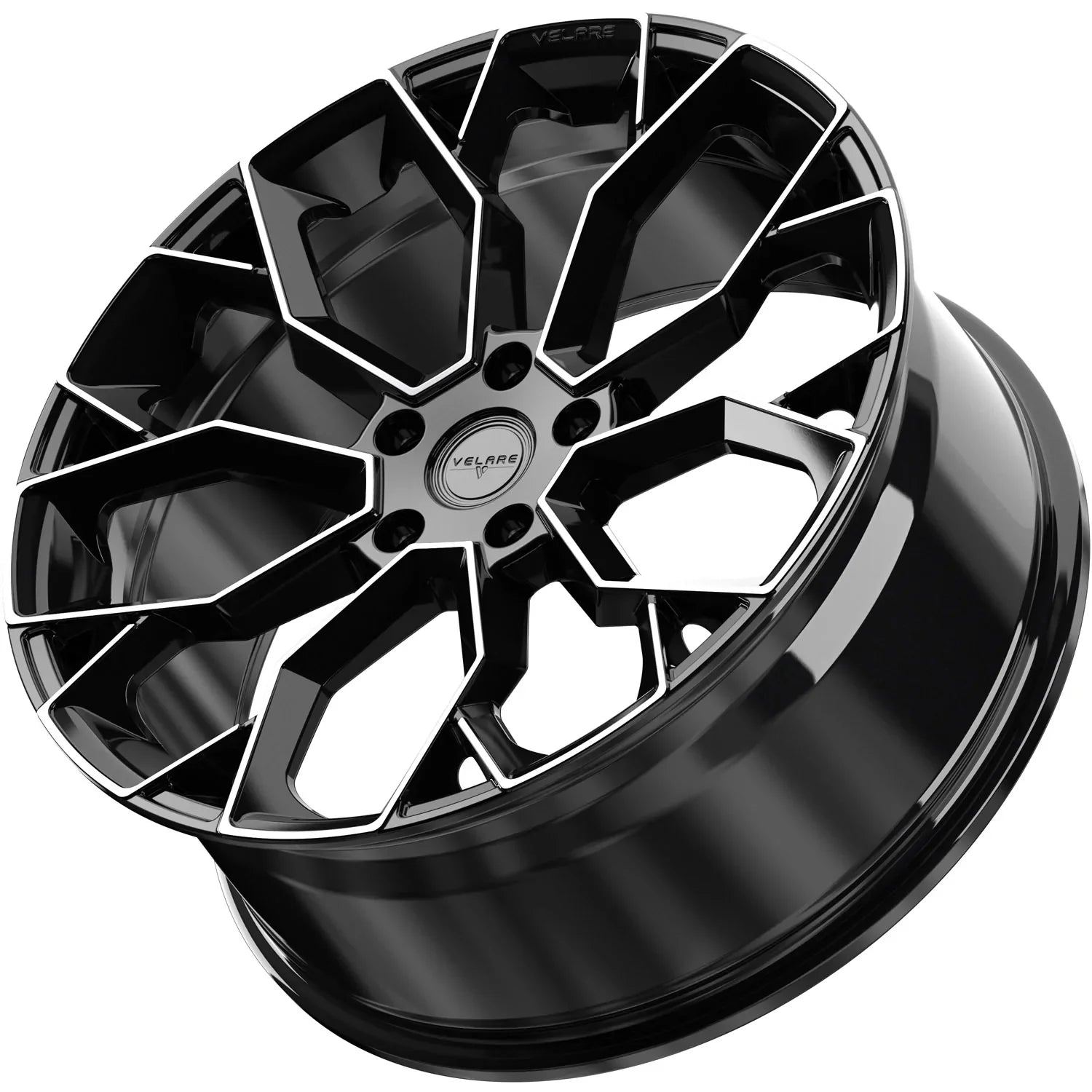 22 INCH VELARE VLR15 DIAMOND BLACK POLISHED ALLOY WHEEL (Set of 4) Position 4