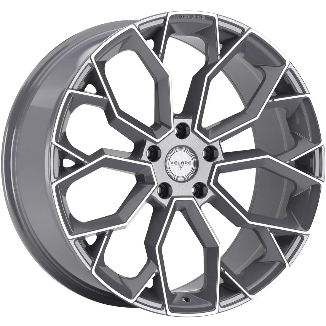 22 INCH VELARE VLR15 PLATINUM GREY POLISHED ALLOY WHEEL (Set of 4) Position 1