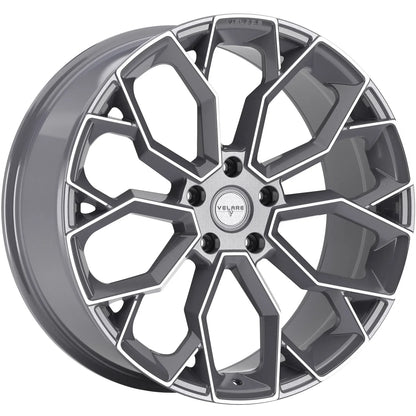 22 INCH VELARE VLR15 PLATINUM GREY POLISHED ALLOY WHEEL (Set of 4) Position 1