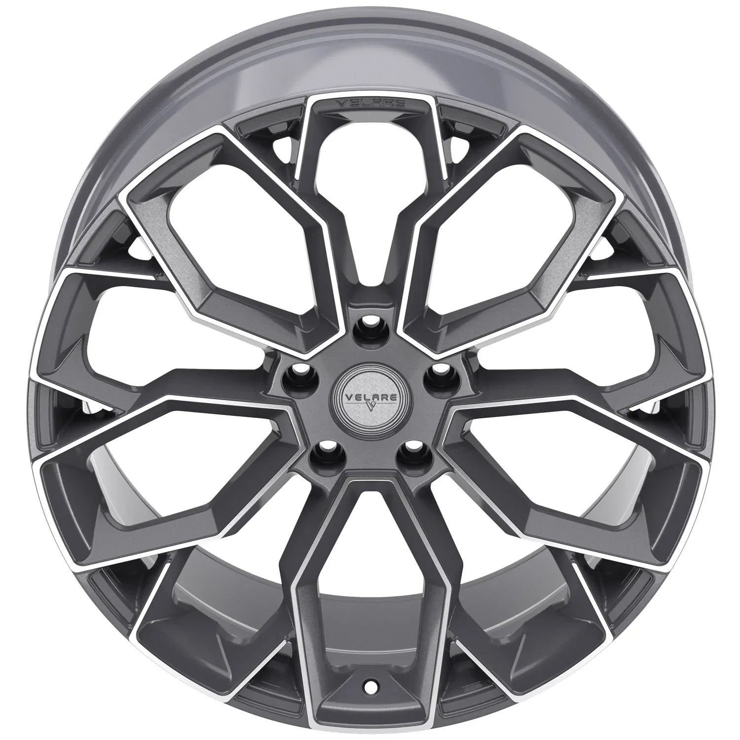 22 INCH VELARE VLR15 PLATINUM GREY POLISHED ALLOY WHEEL (Set of 4) Position 4