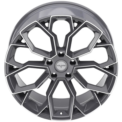 22 INCH VELARE VLR15 PLATINUM GREY POLISHED ALLOY WHEEL (Set of 4) Position 4