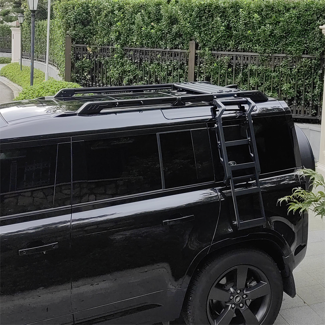 Defender L663 Premium Deployable Side Mounted Ladder Position 3